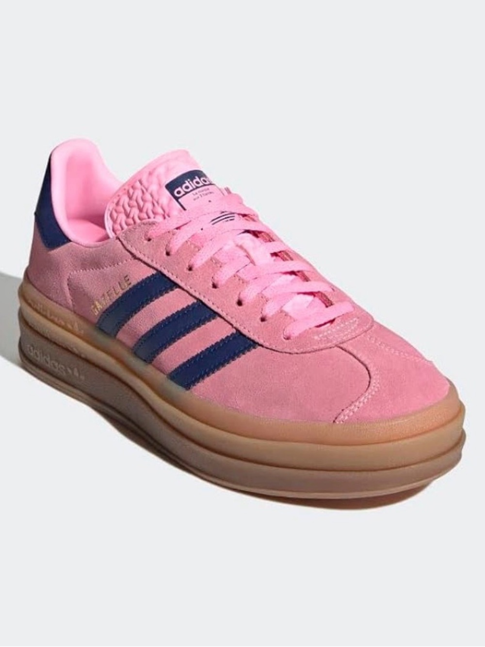 Adidas Gazelle Bold Pink Suede Navy Platform Sneaker 11 Y2K Old Money Clean Girl
